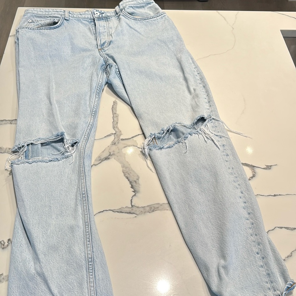 Rag and Bone Distressed Boyfriend Jeans - Size 32